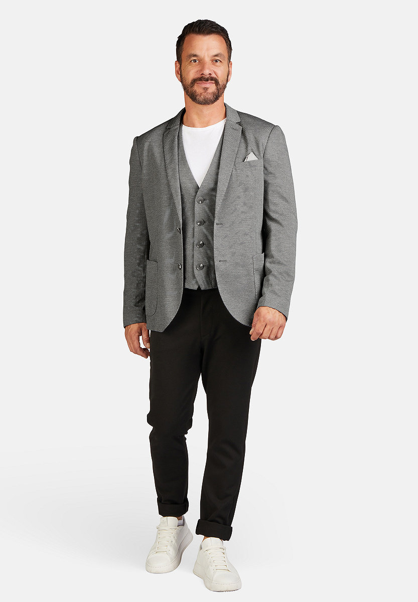 Cotton Blend Sakko Weste