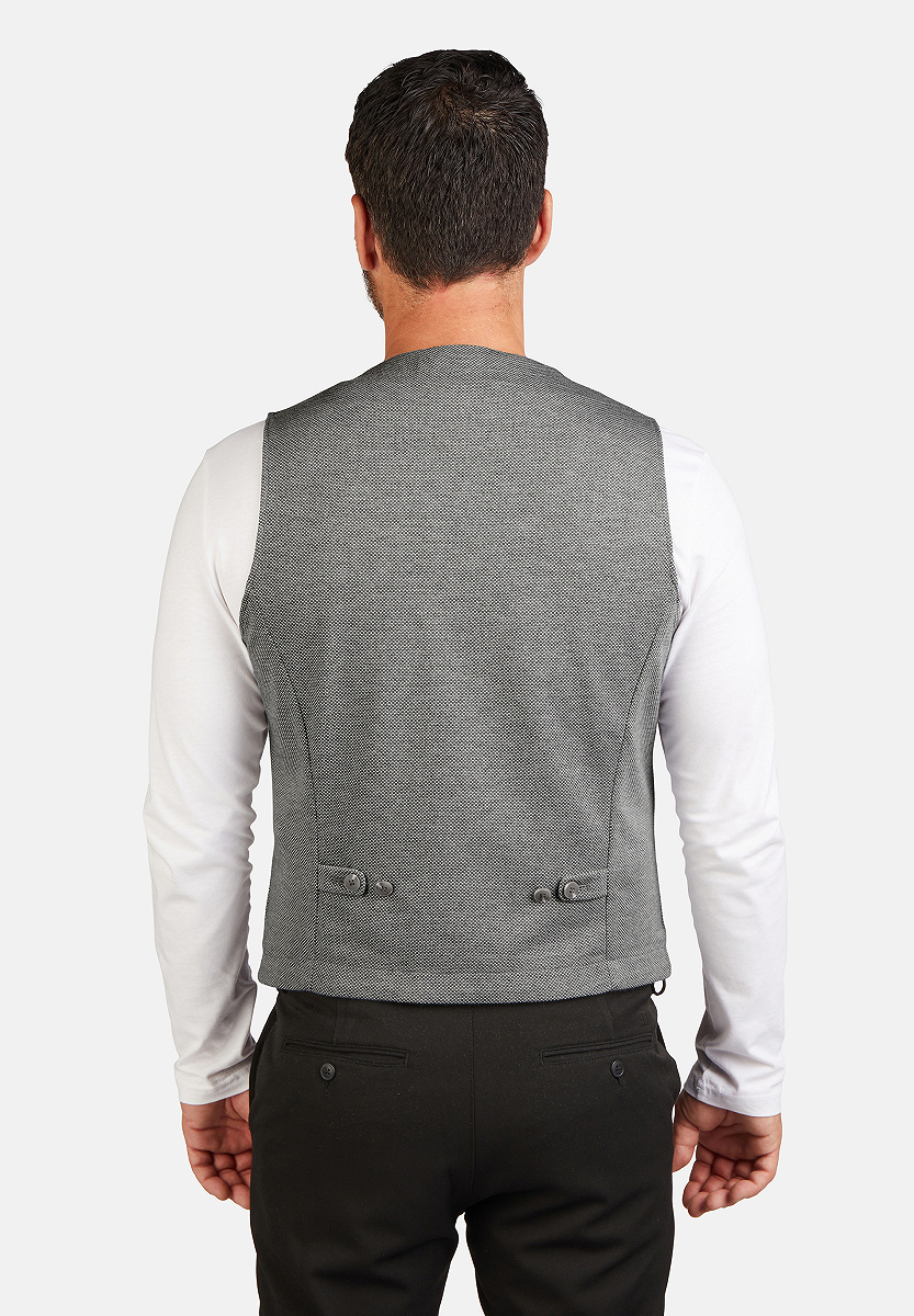 Cotton Blend Sakko Weste