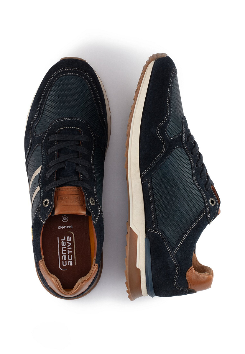 Halbschuh Split/Nappa NAVY/WEISS