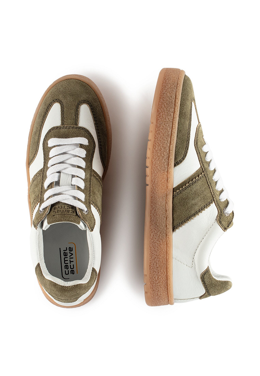 Sneaker Split/Nappa KHAKI/WEISS