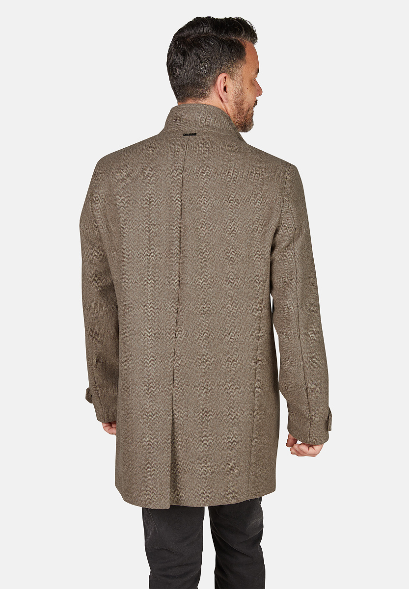 Klassischer Wollmantel Twill
