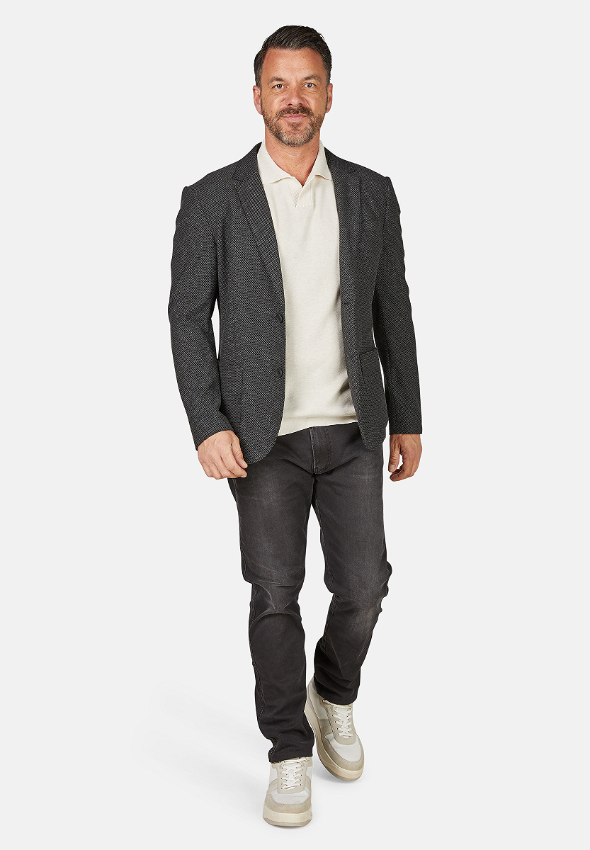 Blazer aus Waffelpiqué