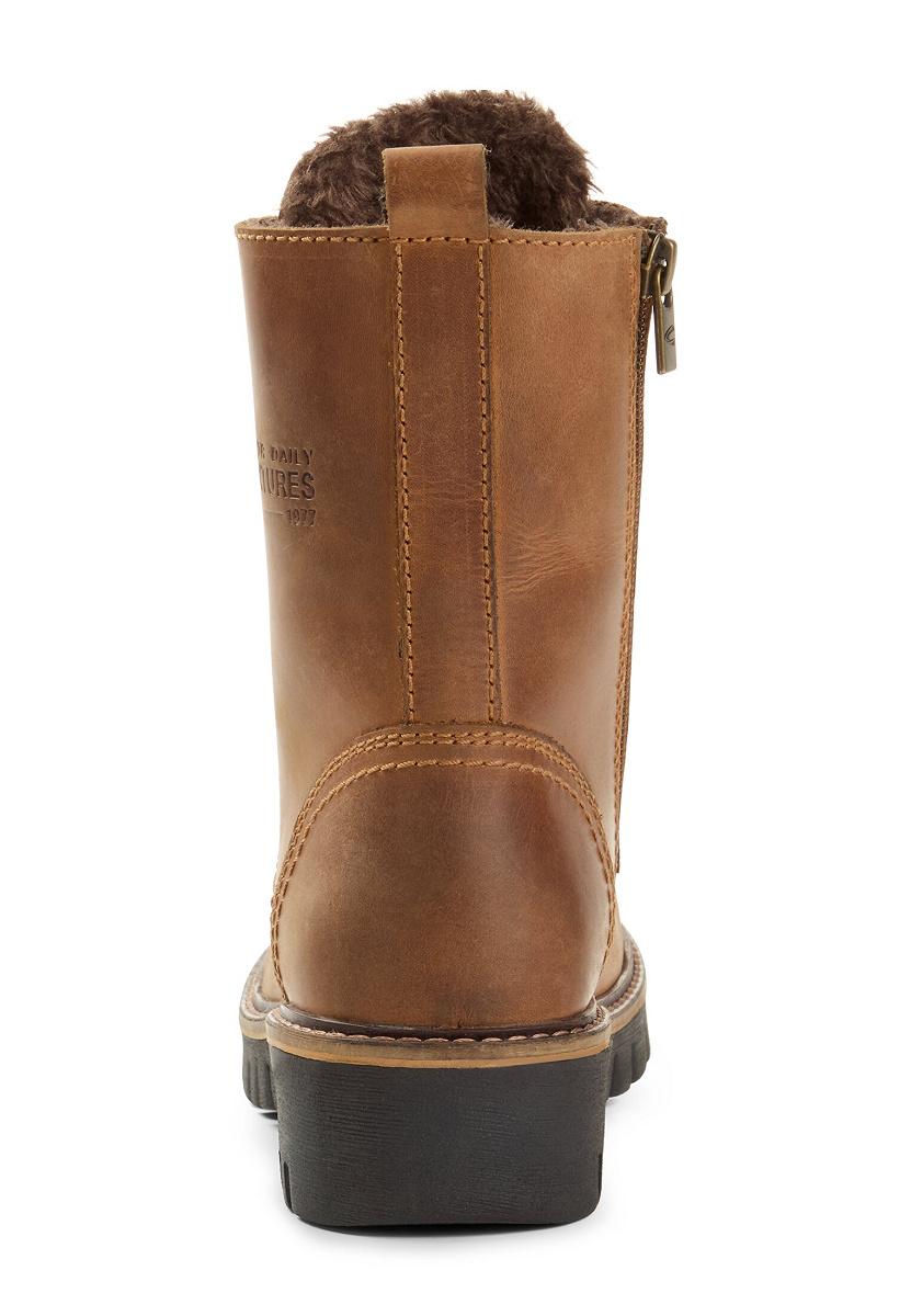 Boots crazy horse/split COGNAC