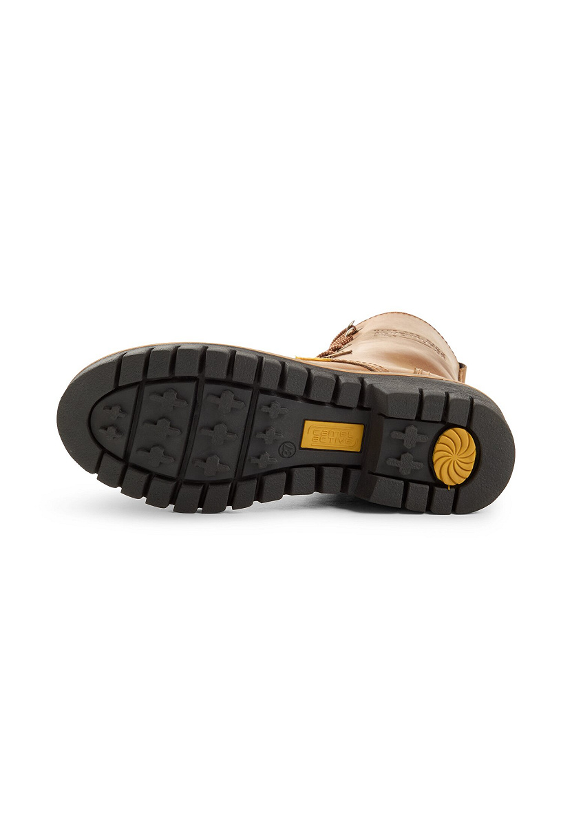 Boots crazy horse/split COGNAC