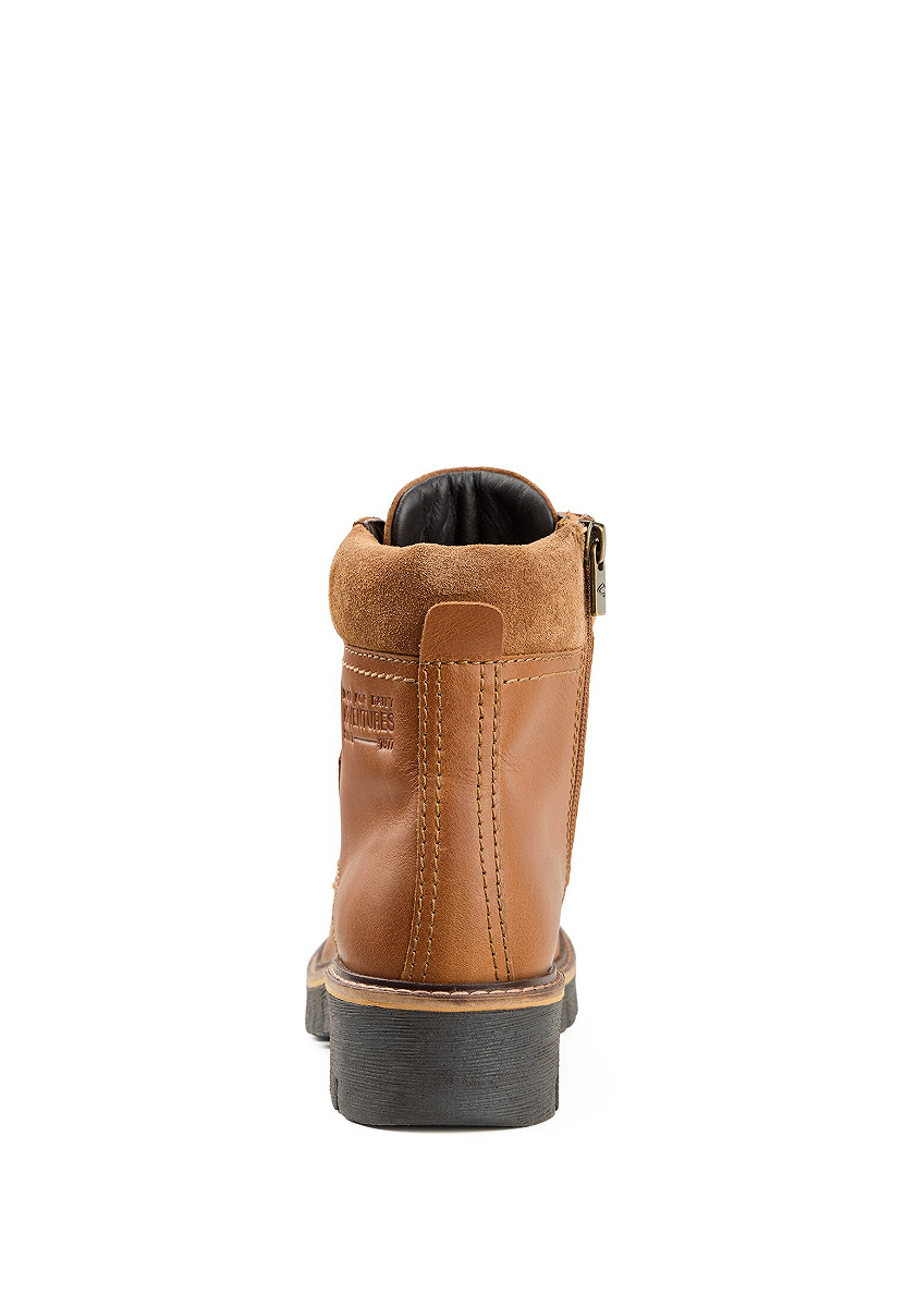 Boots crazy horse/split COGNAC