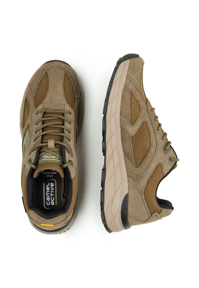 Sneaker pig nubuk/textile KHAKI/GRAU