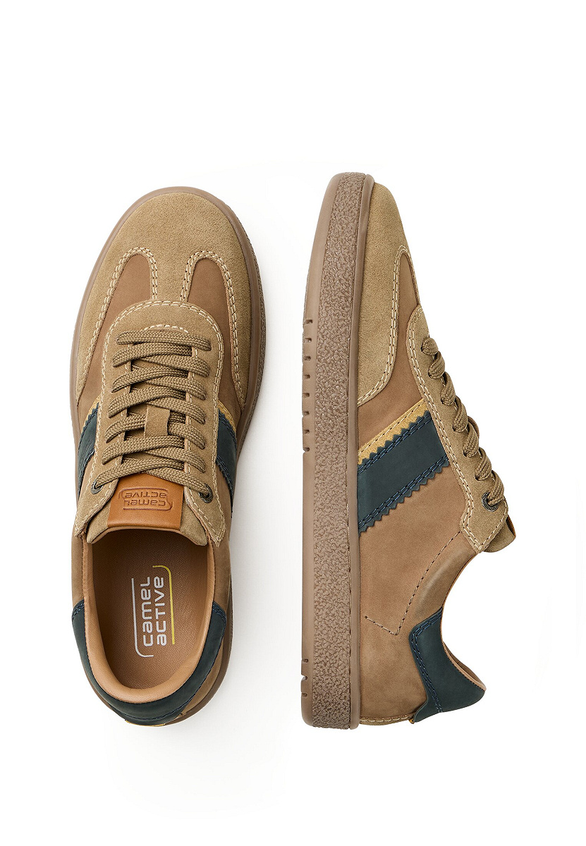 Sneaker Split/Nubuk BRAUN/BLAU