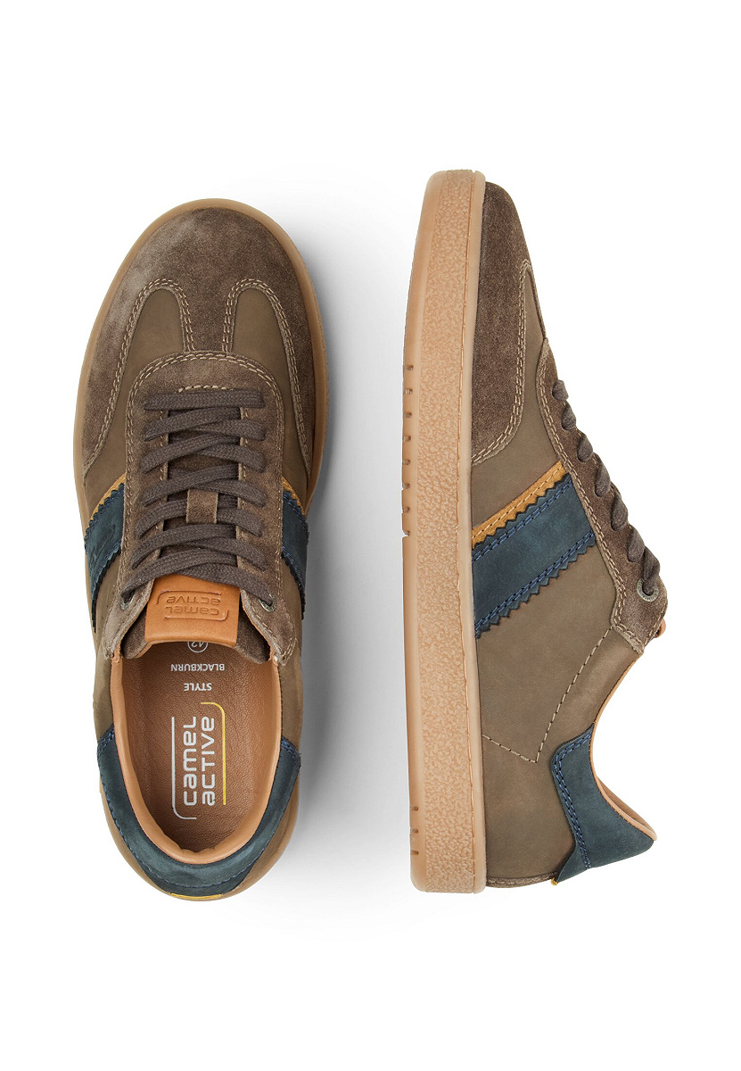 Sneaker Split/Nubuk OLIV/BLAU