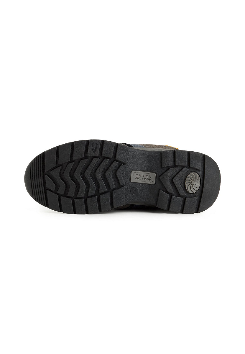 Sneaker crazy horse/split ASPHALT/BLAU