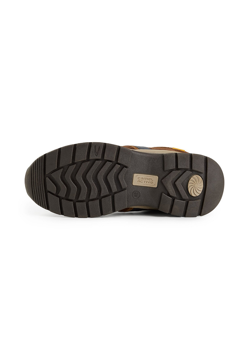 Sneaker crazy horse/split CAFE/BLAU