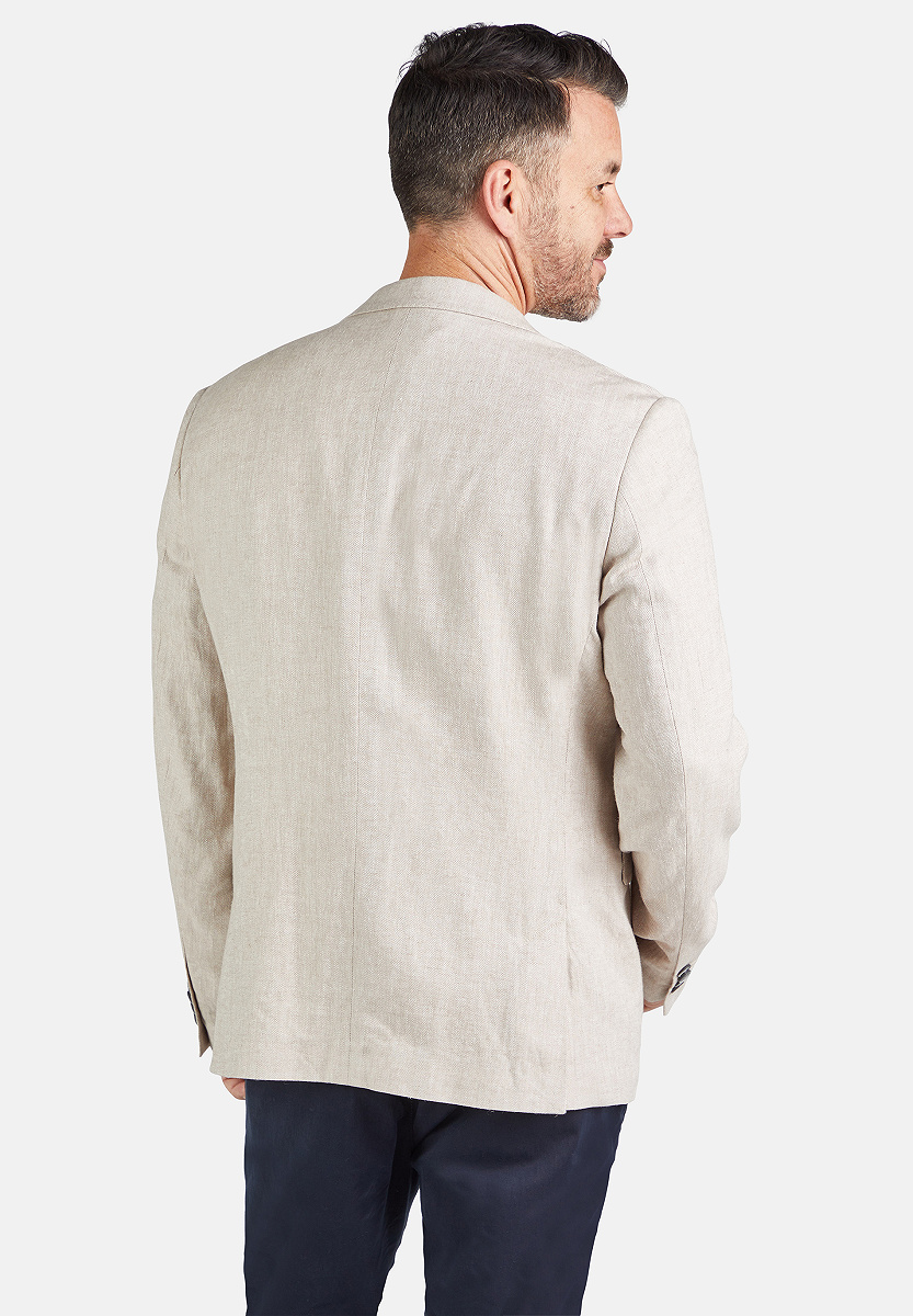 Sakko Leinen Herringbone