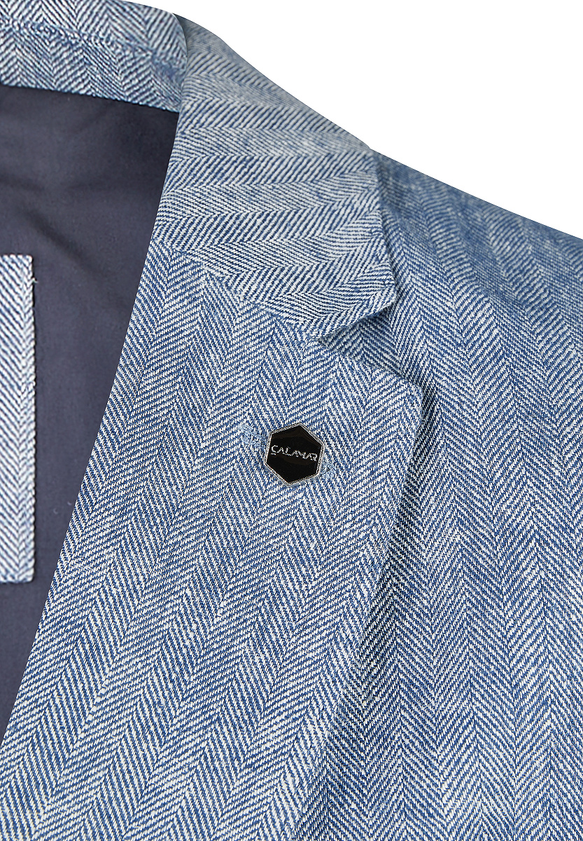 Sakko Leinen Herringbone