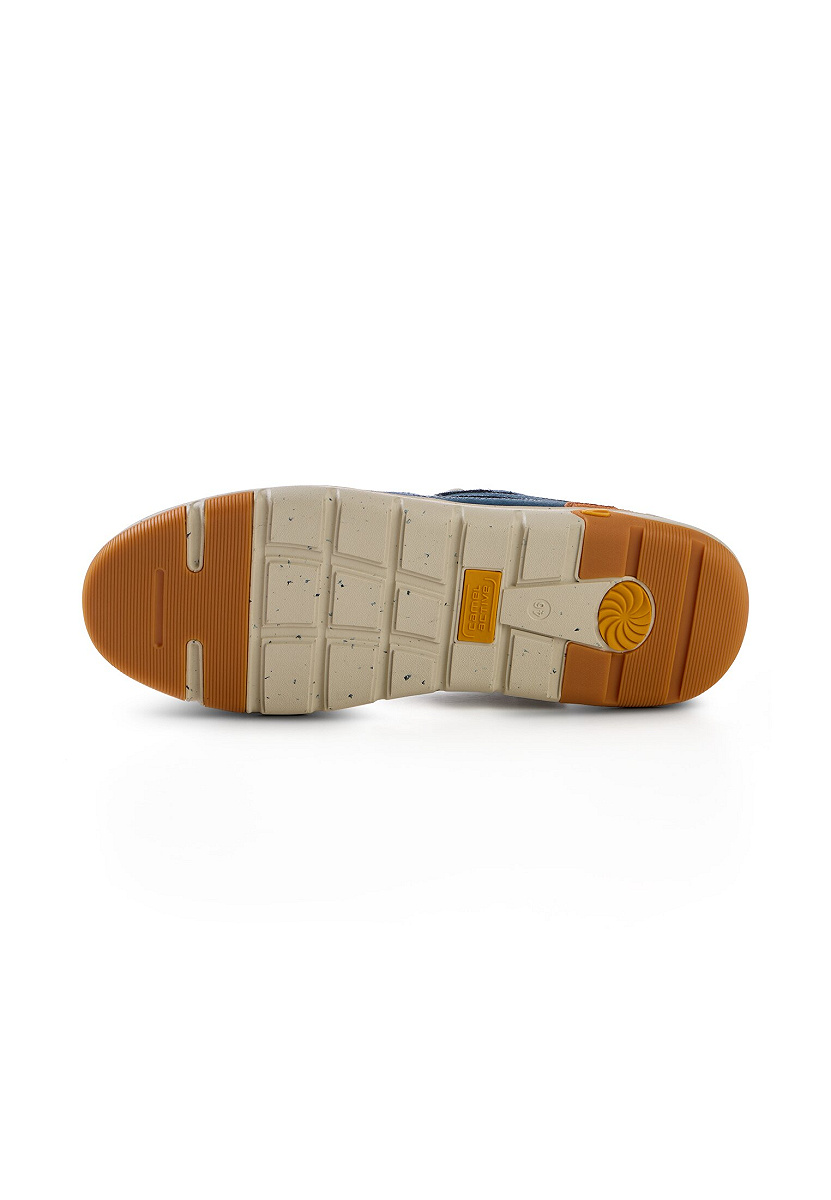 Sneaker split/textile BLAU/NATUR