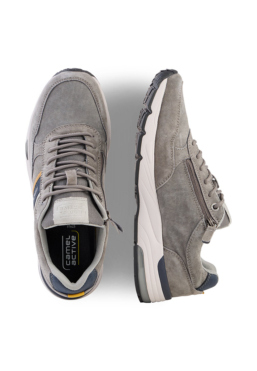 Sneaker pig nubuk HELLGRAU/BLAU