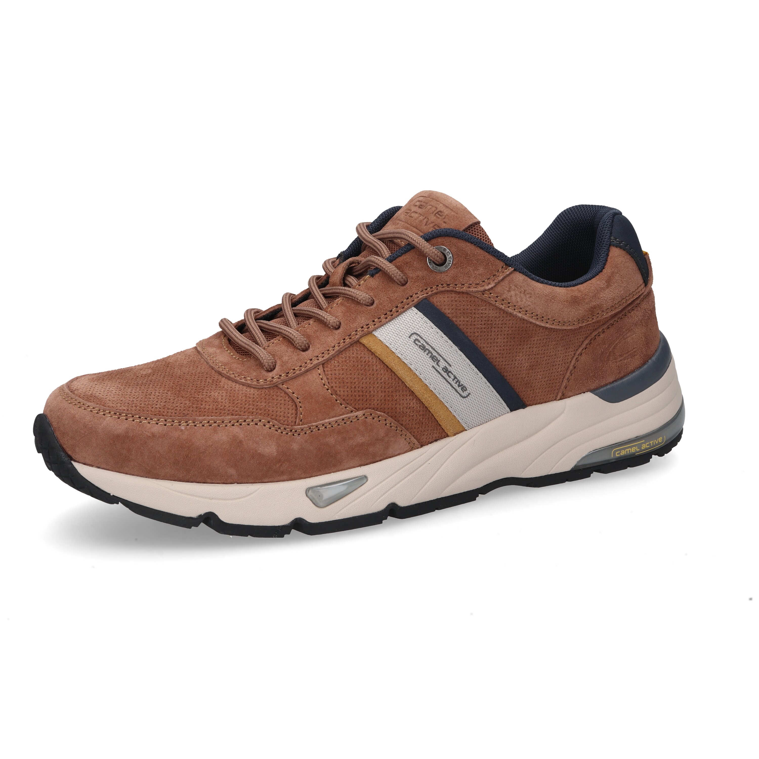 Sneaker pig nubuk COGNAC/BLAU