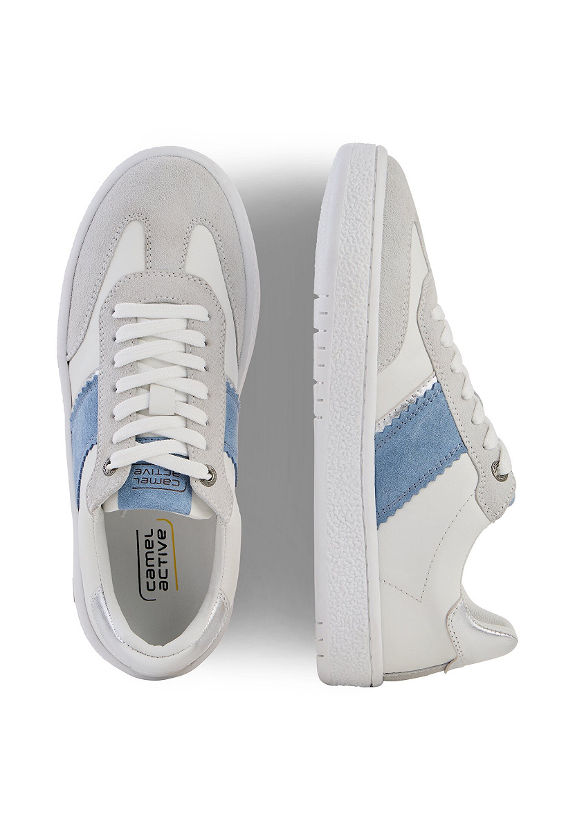 Sneaker Split/Nappa WEISS/BLAU