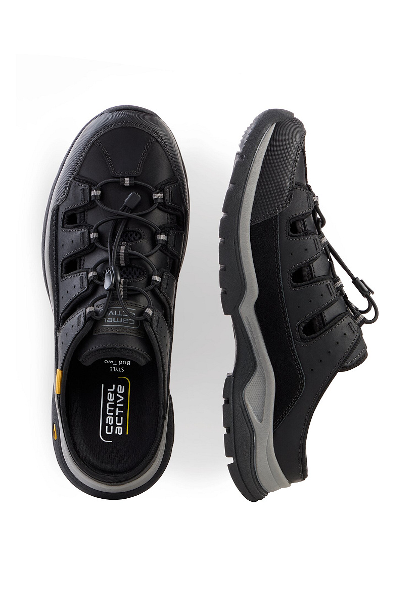 Sneaker nubuk/split SCHWARZ