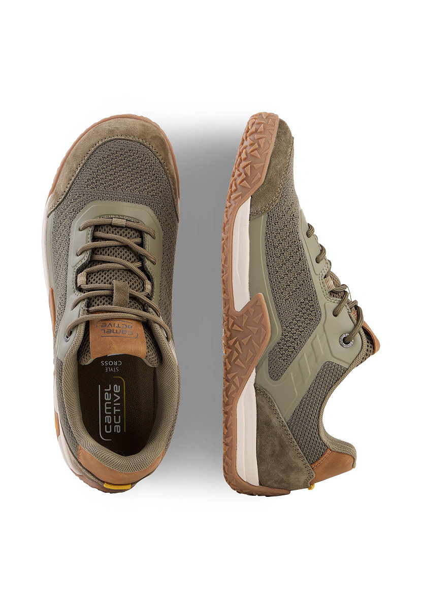 Sneaker pig nubuk/textile KHAKI