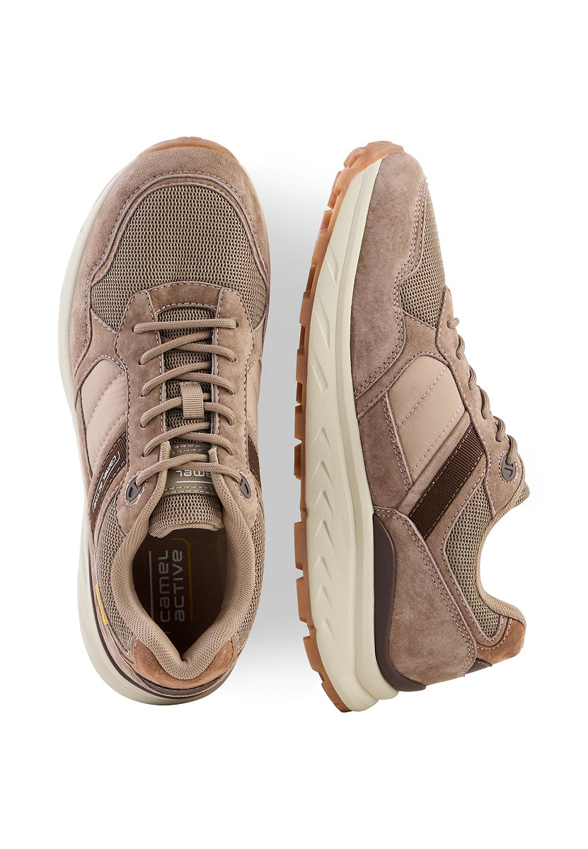 Sneaker pig nubuk/textile TAUPE