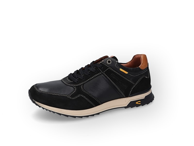 Halbschuh Split/Nappa SCHWARZ/COGNAC