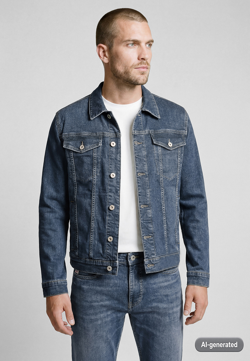 Denimjacke aus Baumwoll-Stretch