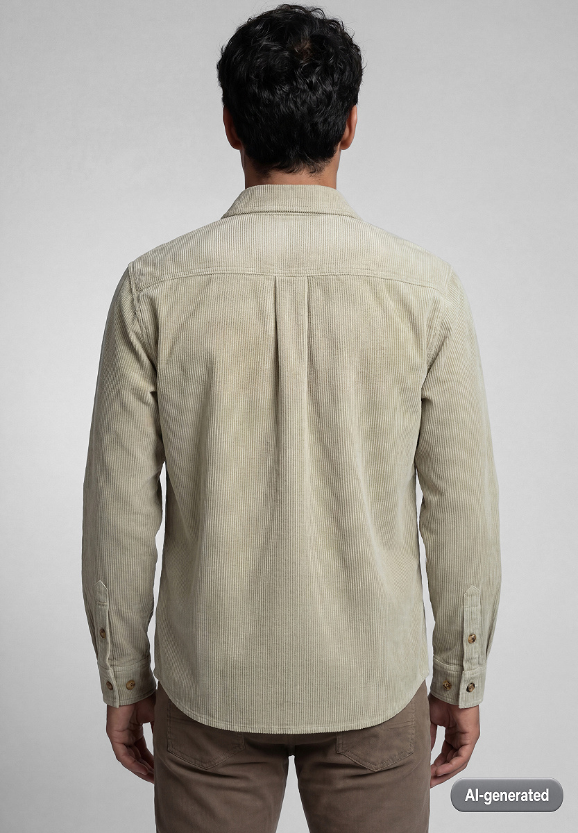 Cord-Overshirt mit Brusttaschen