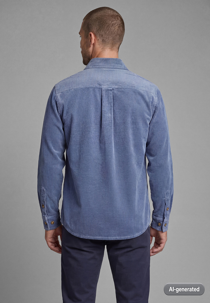 Cord-Overshirt mit Brusttaschen