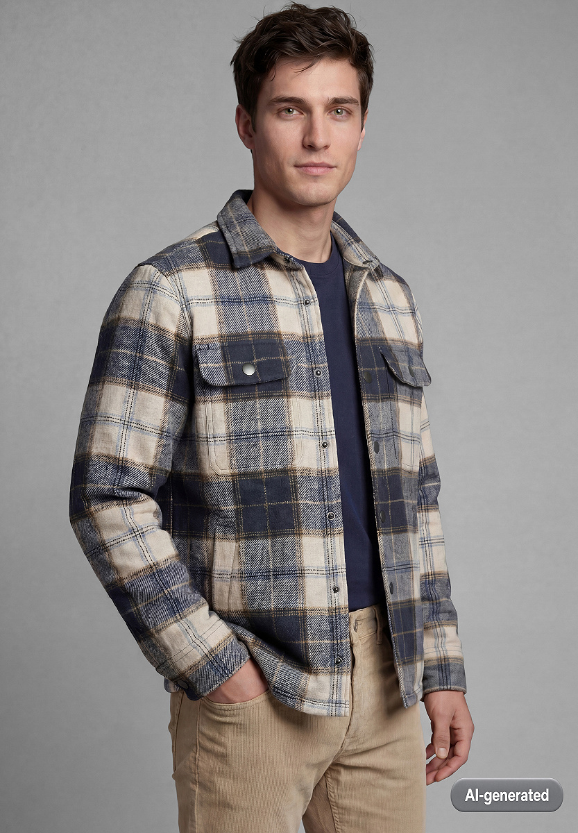 Materialmix Jacke mit Wollanteil