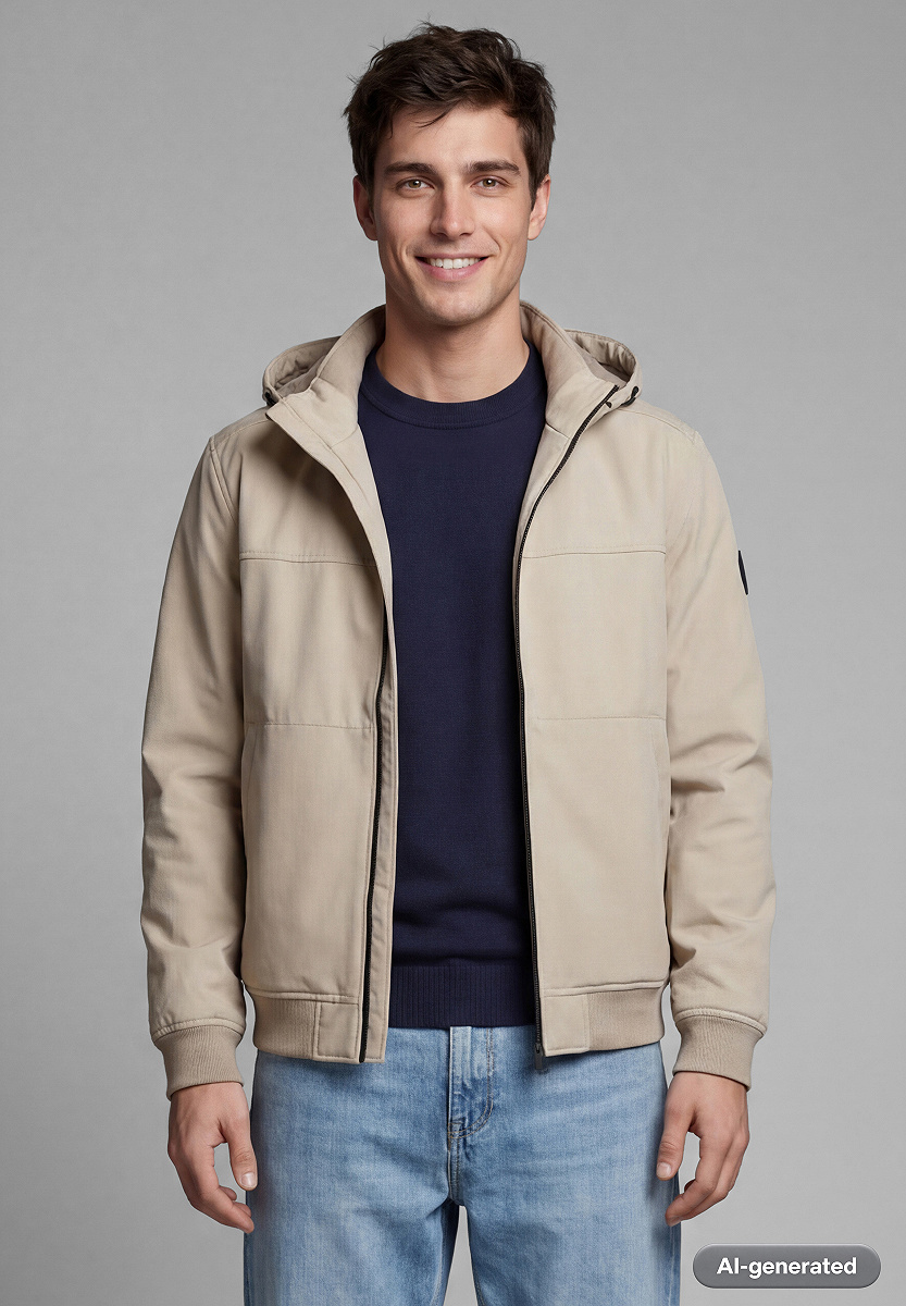 Softshell Jacke mit abnehmbarer  Kapuze
