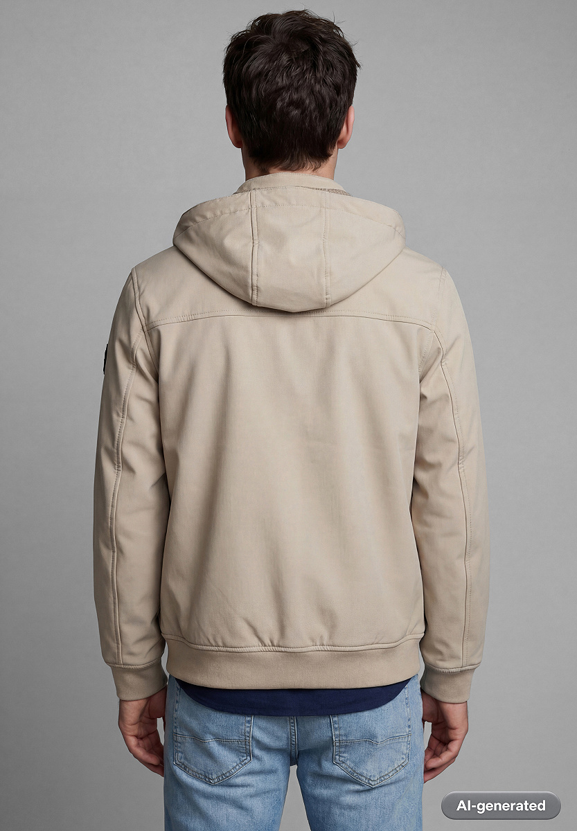 Softshell Jacke mit abnehmbarer  Kapuze