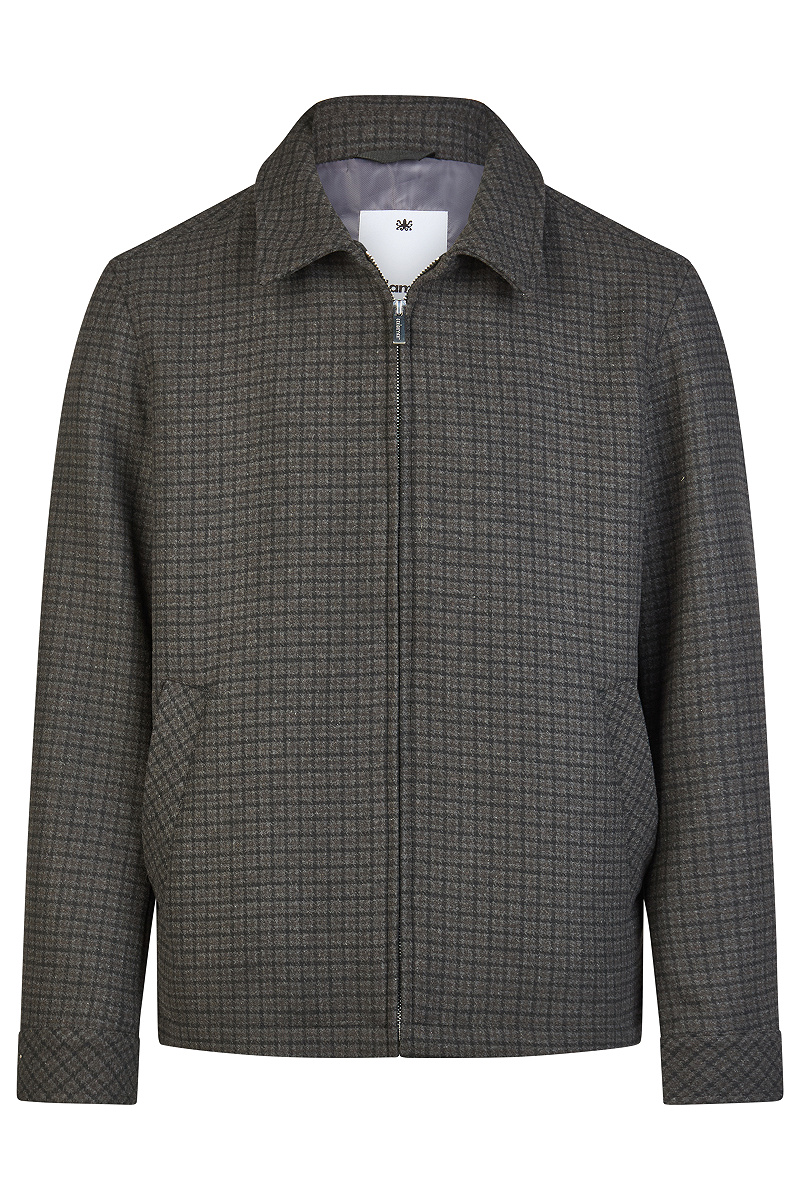 Gefütterter Woll-Mix Blouson mit Hemdkragen