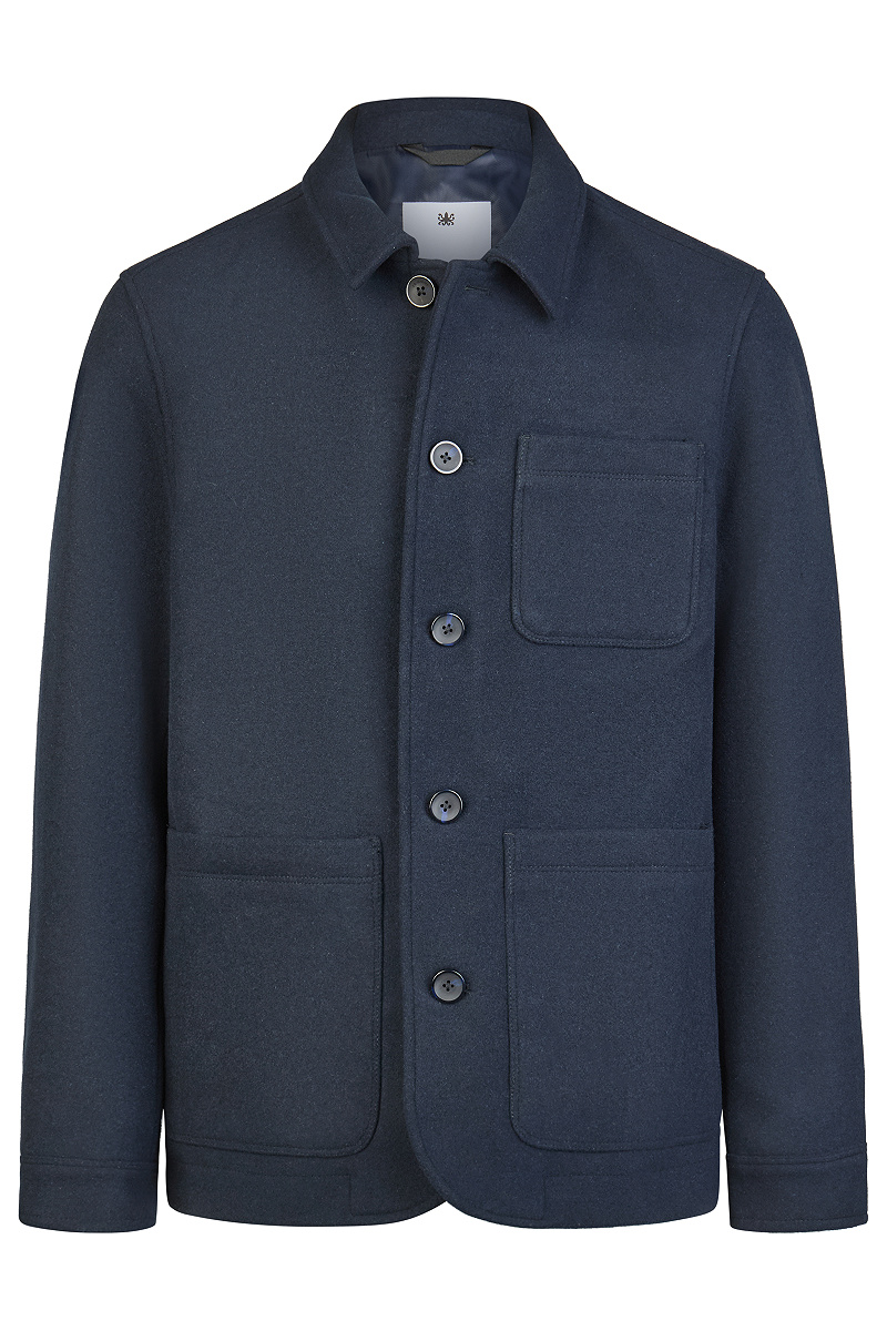 Woll-Mix Blouson mit Knopfmanschetten