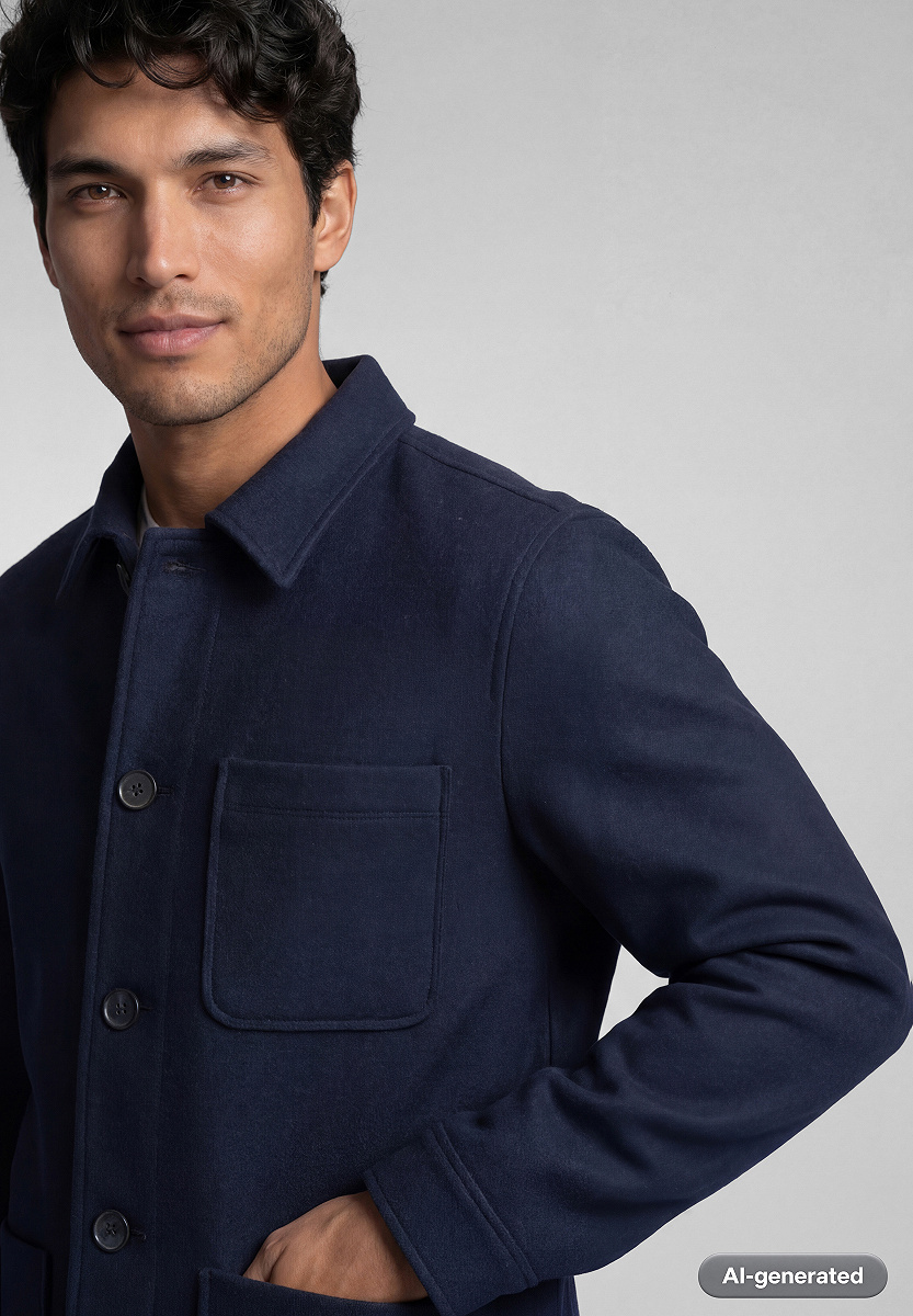 Woll-Mix Blouson mit Knopfmanschetten