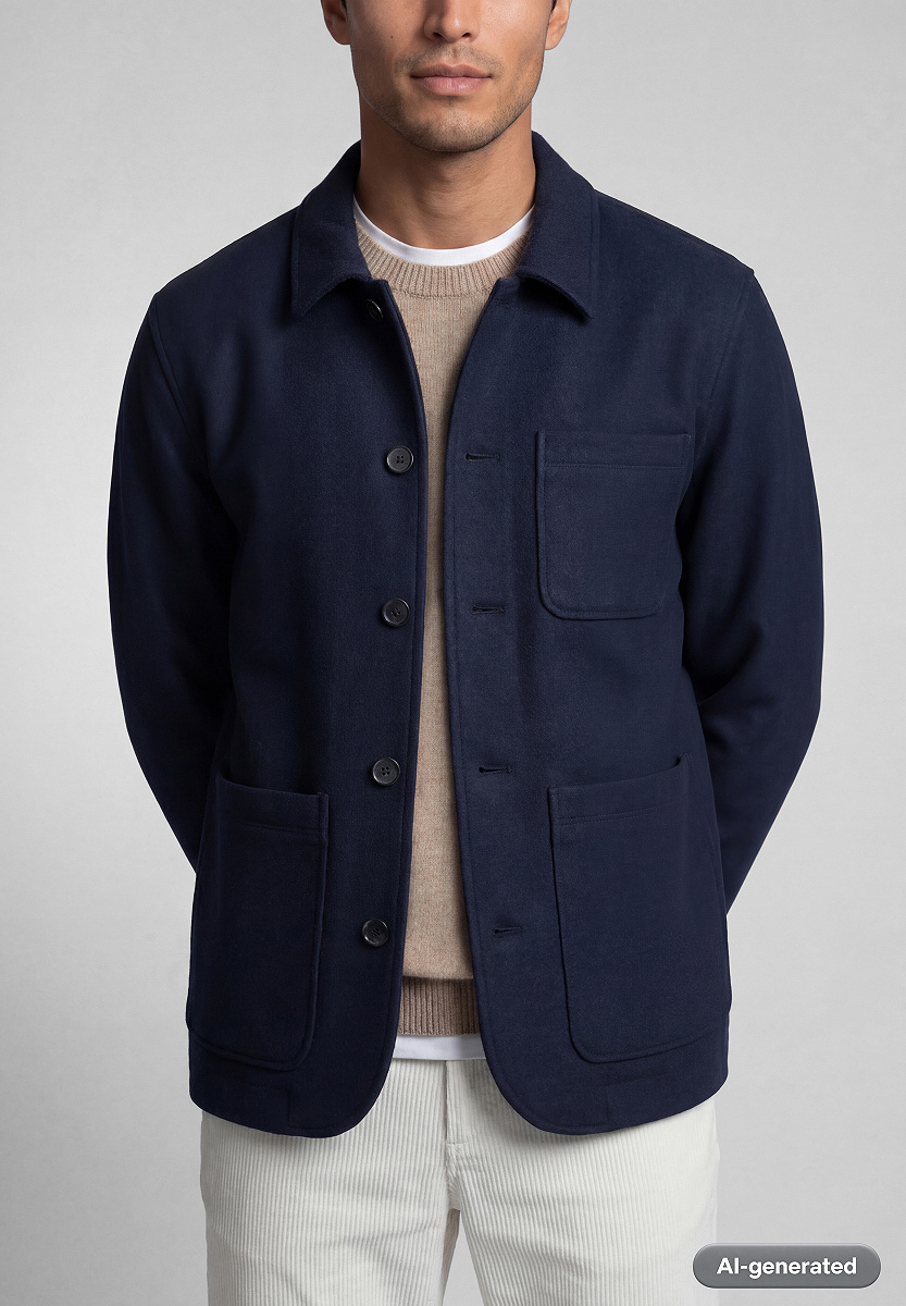 Woll-Mix Blouson mit Knopfmanschetten
