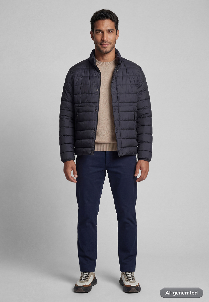 Leichter Steppblouson mit Knopfleiste
