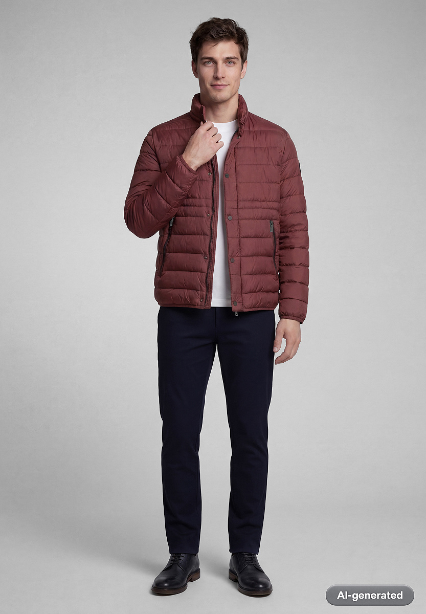 Leichter Steppblouson mit Knopfleiste