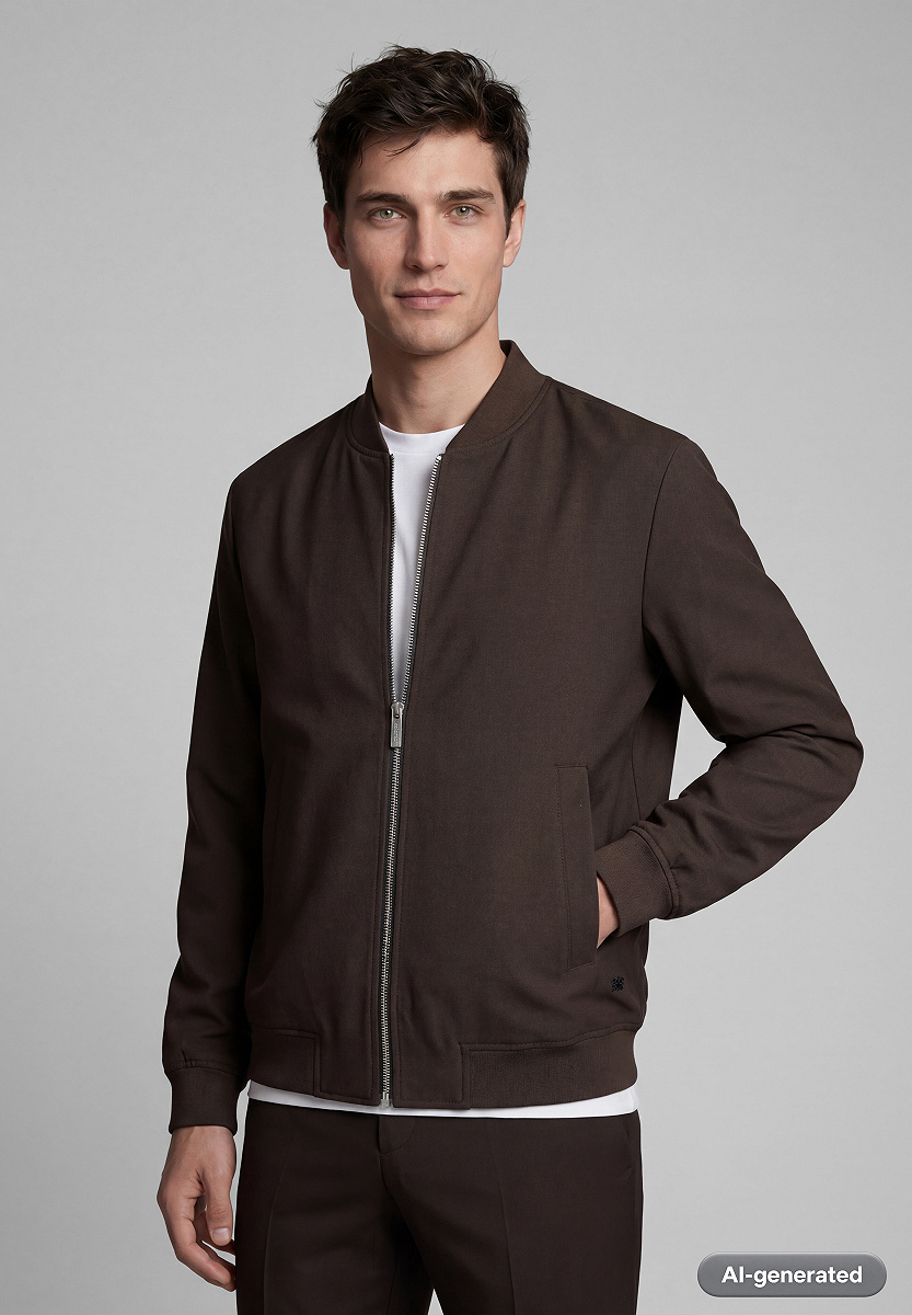 Indoor-Blouson mit Bomberkragen