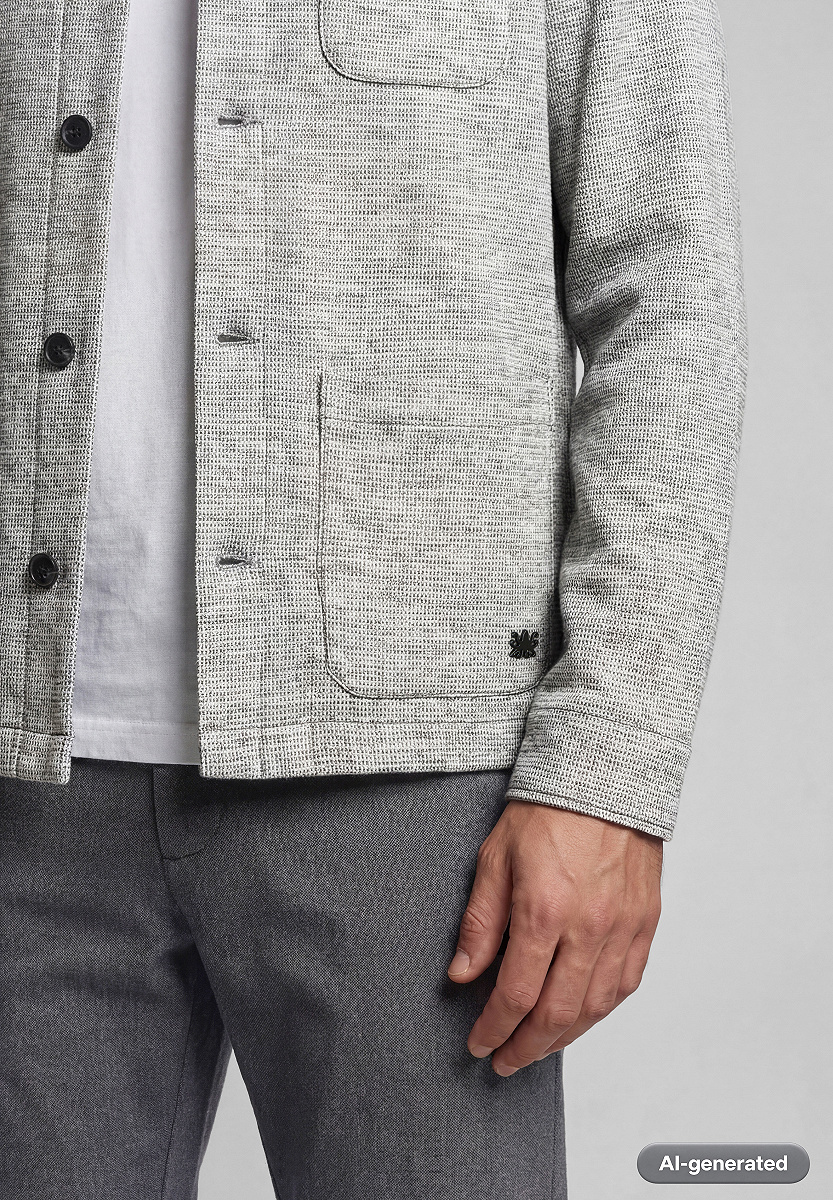 Indoor-Hemdjacke mit Knopfleiste