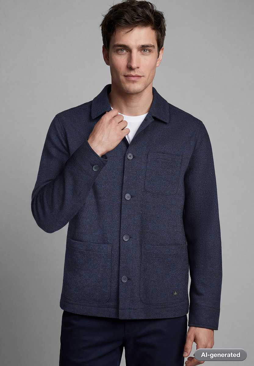 Indoor-Hemdjacke mit Knopfleiste