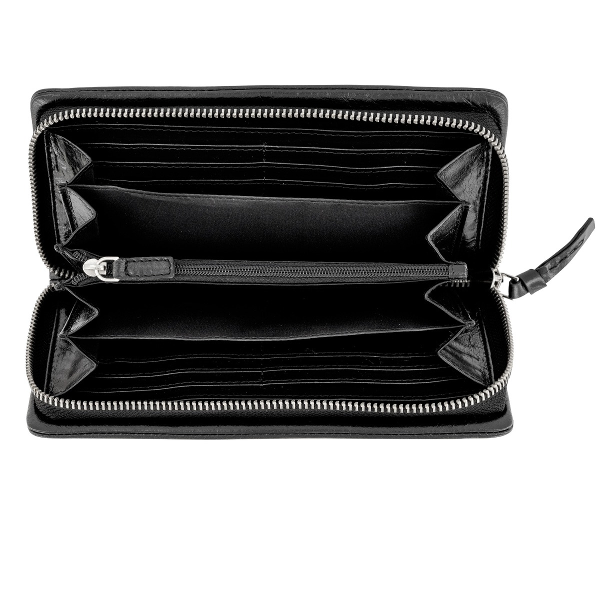Rise, Long zip wallet, black