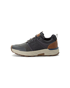 Sneaker crazy horse pu/textile NAVY/BRAUN