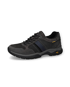 Sneaker crazy horse/split ASPHALT/BLAU