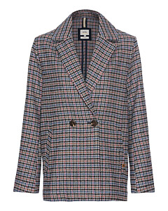 Oversized Blazer mit kariertem Muster
