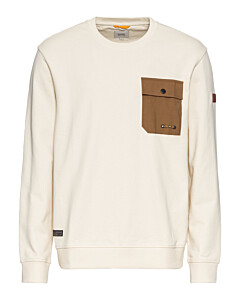 Rundhals Sweatshirt mit Brusttasche