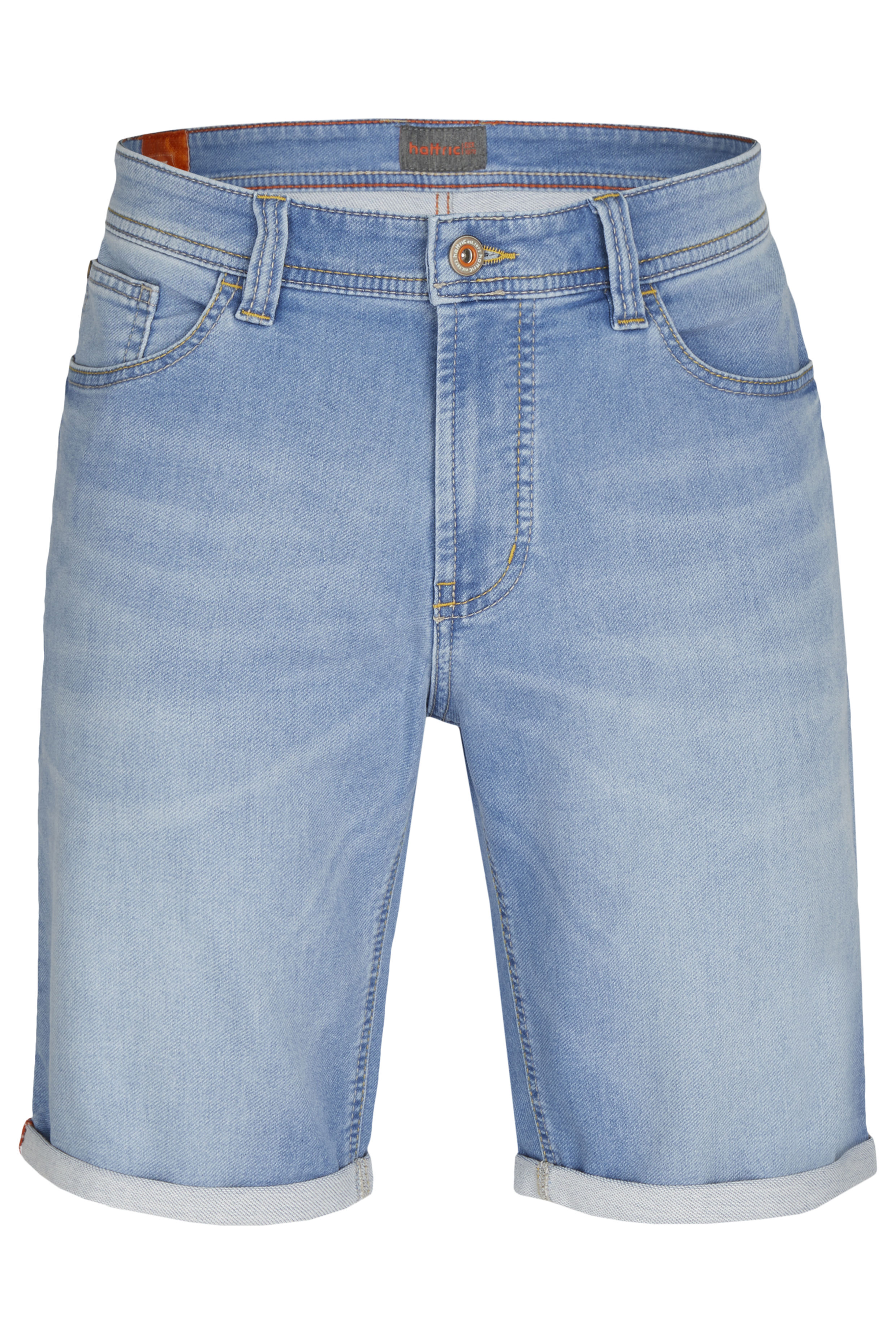 Orange Red Herren 5-Pocket Jeans Shorts in Jeansblau 