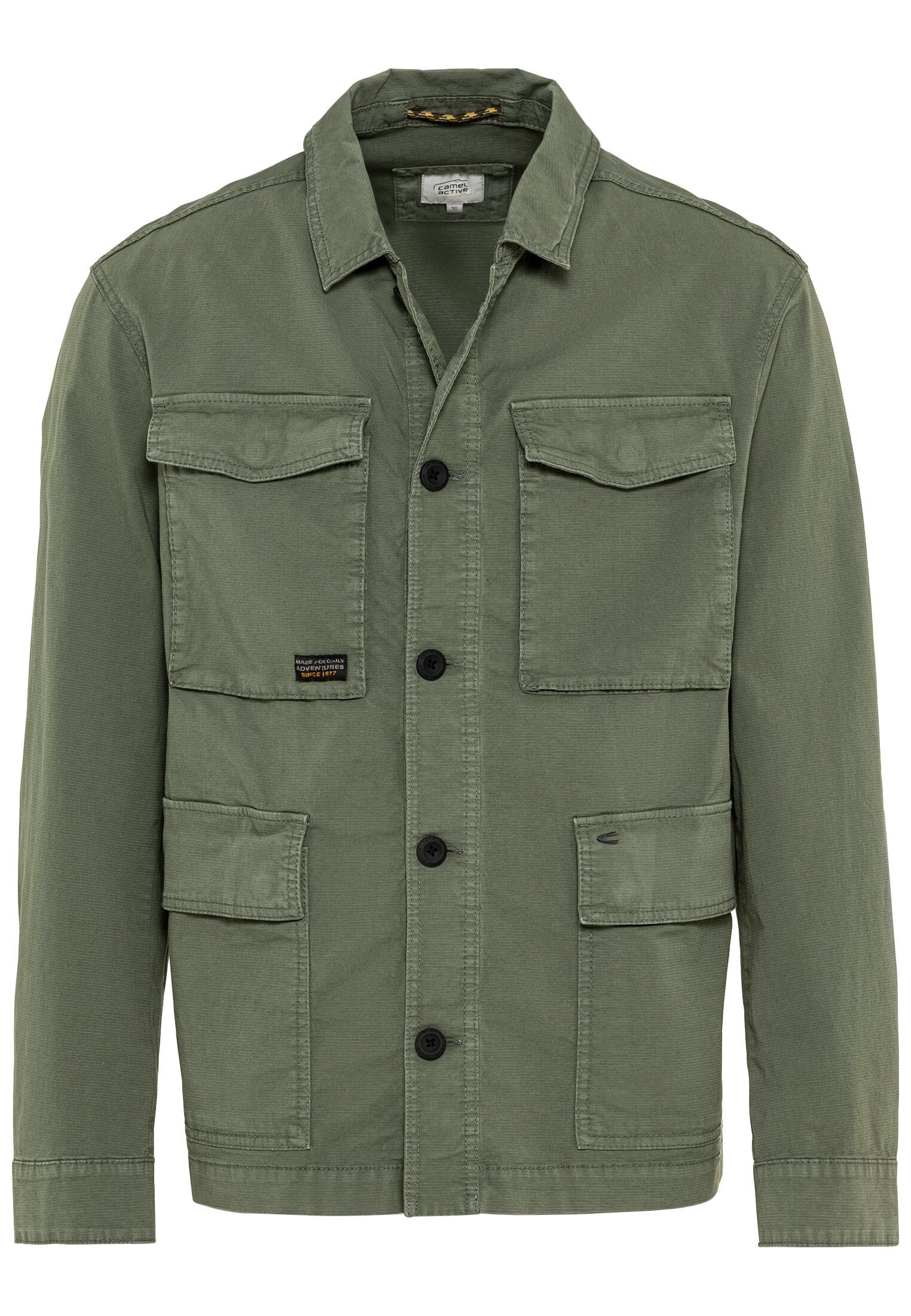 camel active | Overshirt mit 2-Wege Stretch | BOTTLE GREEN 