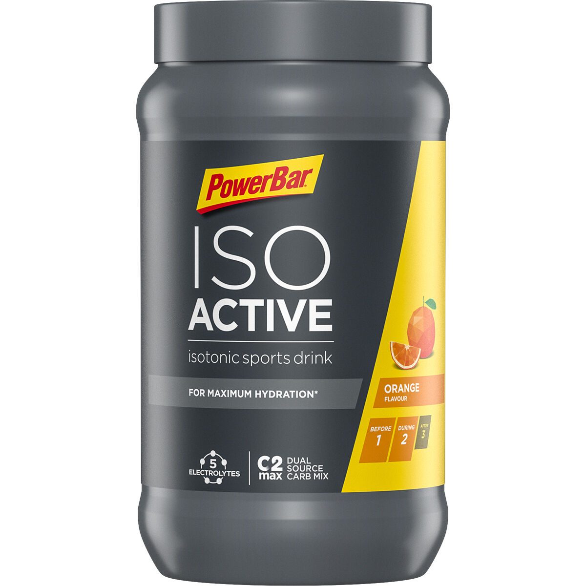 Powerbar Isoactive Orange 600g - Isotonisches Sportgetränk - 5 Elektrolyte