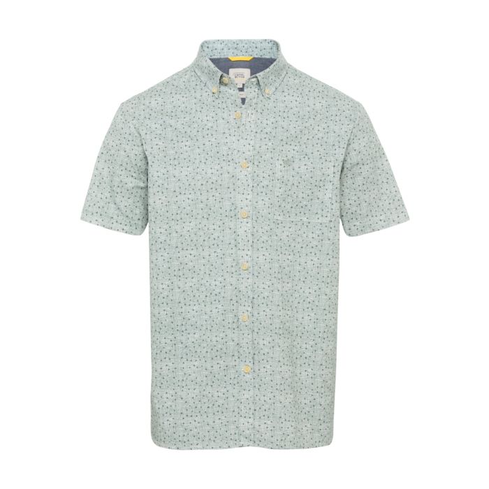 Camel Active Herren Kurzarmhemd Aus Baumwolle – Regular Fit, Grün, Mit Button-Down-Kragen