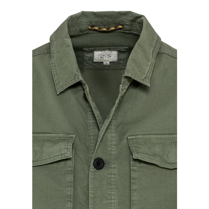 camel active | Overshirt mit 2-Wege Stretch | BOTTLE GREEN 