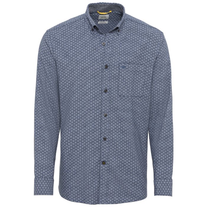 camel active | Langarmhemd Allover Print Button-Down-Kragen 